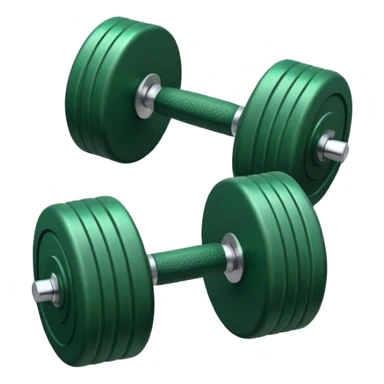 one green dumbbell sticker