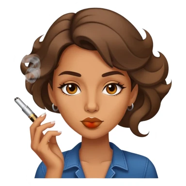 Girl smoking a vape sticker