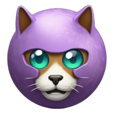 3d sphere with a cartoon sophisticated lever Skeleton Horse skin texture with cat eyes sticker