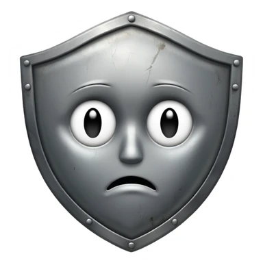 you know the emoji "sadge". i want a shield with that same expression and face :shieldge: like a sad shield but it needs to be sad not smiling sticker