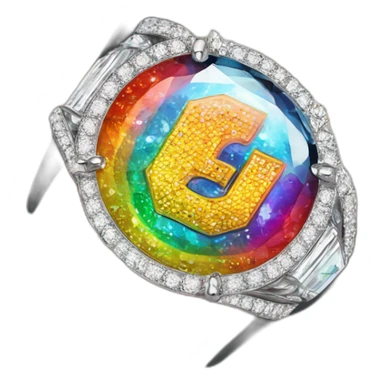 Jonathan Toews as rainbow diamond ring sticker