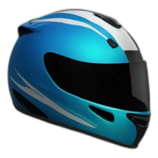 racing helmet with dark color sticker