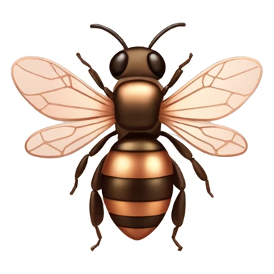 Rose gold honeybee sticker