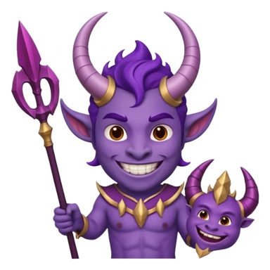 Diablito morado sticker