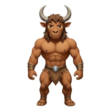 cinematic ultra HD style, photo-realistic - The deranged Minotaur stands in the middle of the labyrinth sticker