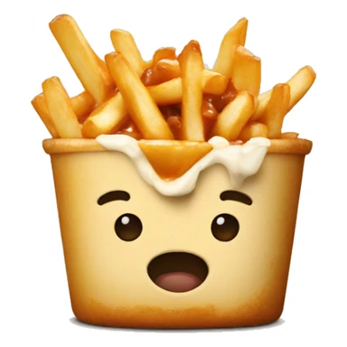 Poutine eating a poutine sticker