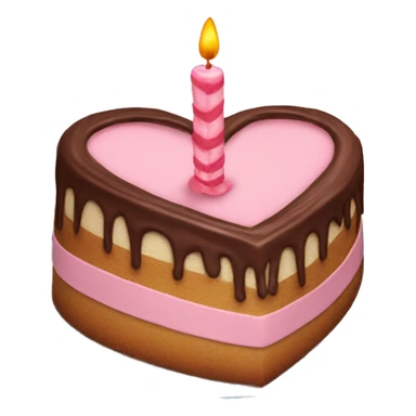 Heart shaped birthday cake  sticker