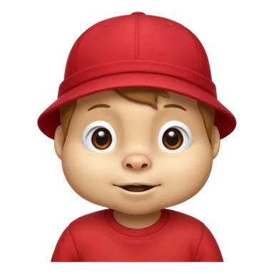 CHIPMUNK ALVIN FROM ALVIN AND THE CHIPMUNKS WITH RED SHIRT AND RED HAT VERY SKINNY AND MALNOURISHED sticker