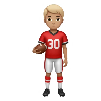 Boy with a football jersey full body. sticker