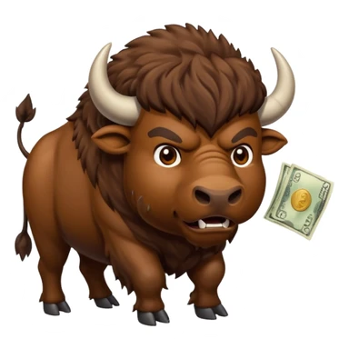 Angry buffalo, taking my money sticker