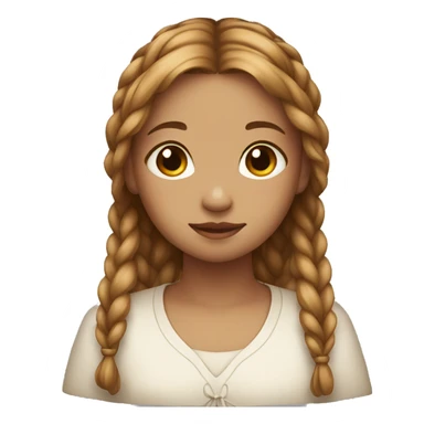 girl with light brown braids  praying  sticker