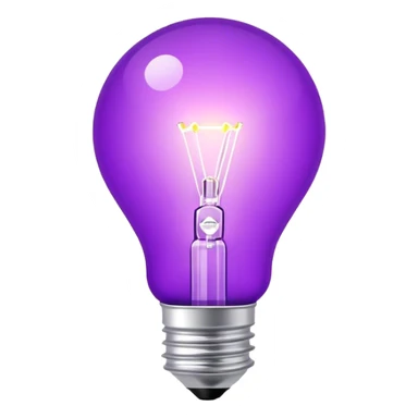 The light bulb idea is a bright purple color sticker