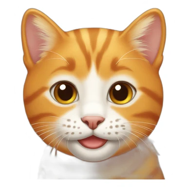 happy orange tabby face sticker