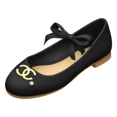Black Chanel ballet flats sticker