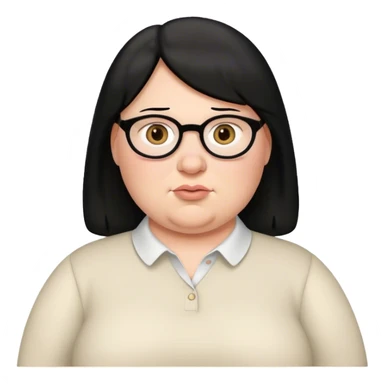 Peter griffin as woman with black hair  sticker
