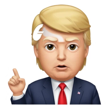 Donald Trump speaking at a rally sticker