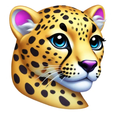 lisa frank rainbow cheetah sticker