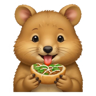 quokka eating Bánh Cuốn sticker
