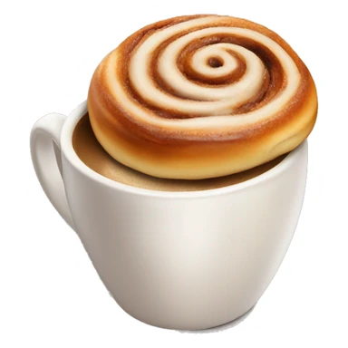 Cinnamon bun and cappuccino sticker