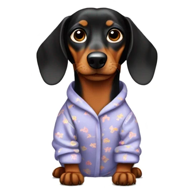 Dachshund wearing pajamas sticker