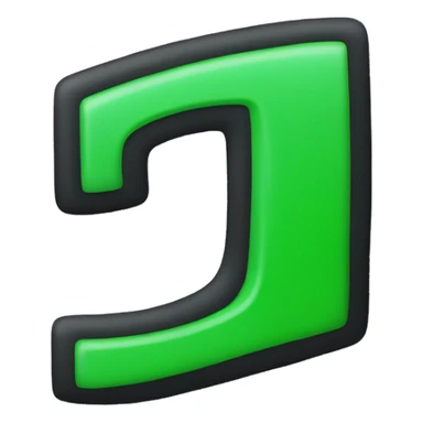 flat black rectangle with the word "back" on it in green  sticker