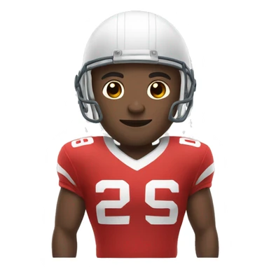 Footballplayer with red shirt sticker