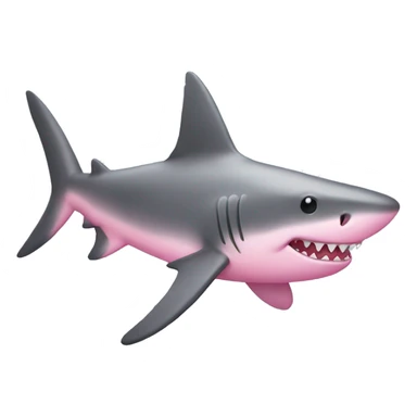 Pink shark sticker