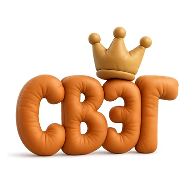 bold and playful text 'СВЭГ' with a gold crown on top, cushion style, no background sticker