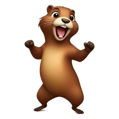 beaver dancing sticker