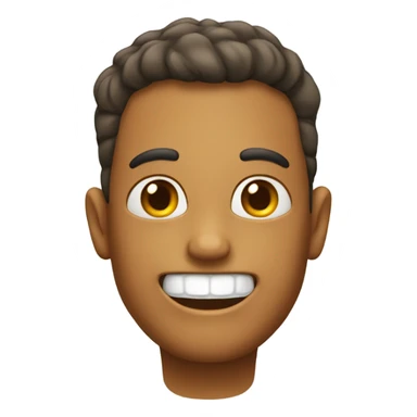Emoji with cheezy smile sticker