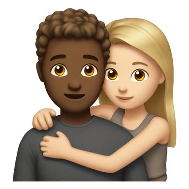 2 friends hugging (blone+brown hair) sticker