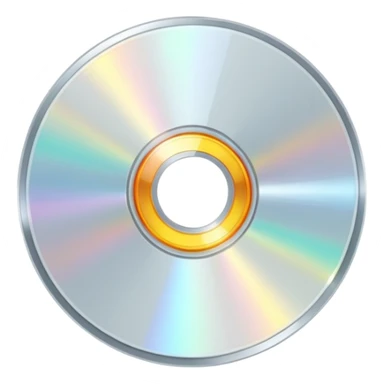 белый светящийся CD-диск, no background sticker