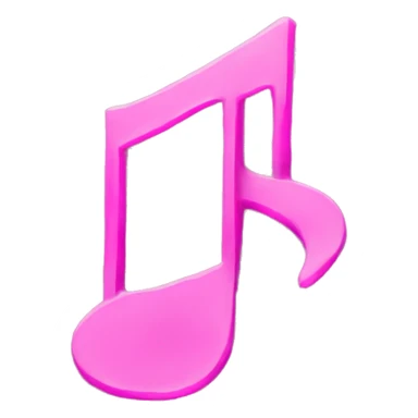 Pink music notes sticker