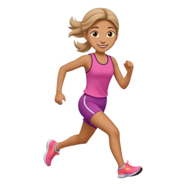 girl running cuter outfit  sticker