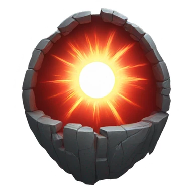 red portal with a rift inside sticker