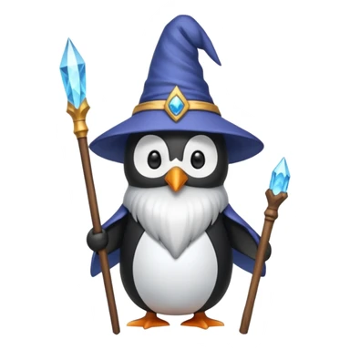 wizard penguin  sticker