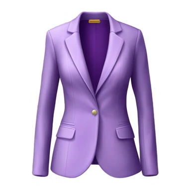 Realistic isolated open lavender velvet feminine fashion blazer jacket. sticker