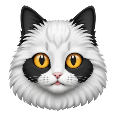 Cat black and White  sticker