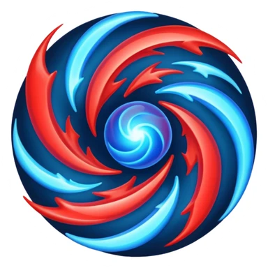 glitter red and blue plasma sticker