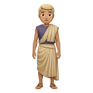 beige ancient male skirt cloth isolated sticker