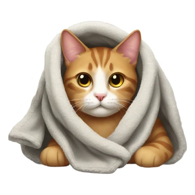 Blanket cat sticker