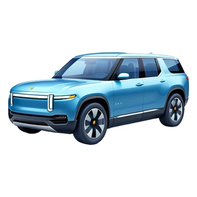 Blue Rivian flying fast sticker
