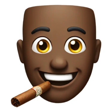 Happy face with cigar sticker