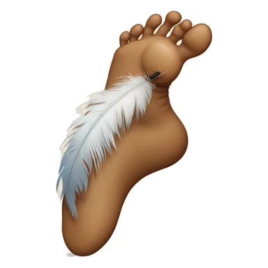 feather tickling a foot sticker