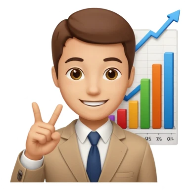 imagenes de una contador en caricatura enseñando sticker