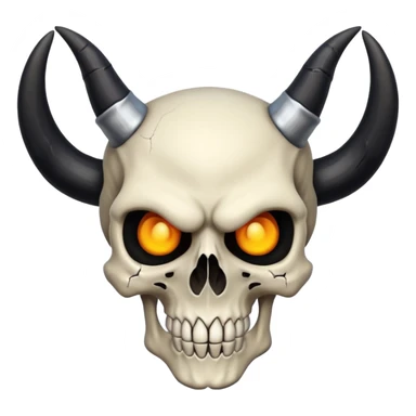 Naughty evil skull sticker