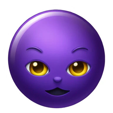 Purple sparkling Saturn planet with purple cat ears and no face  sticker