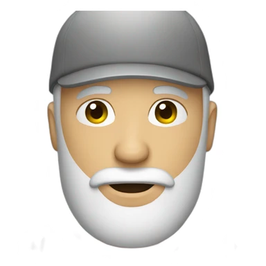 bald man with grey beard sticker
