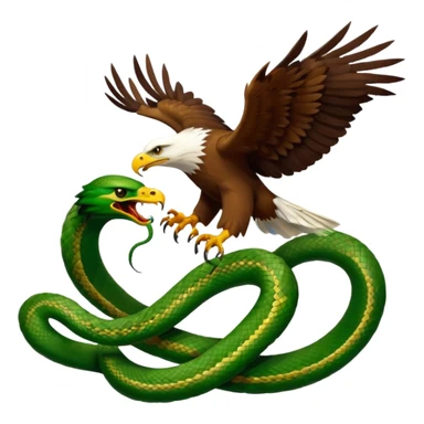 fight between a eagle and snake  sticker