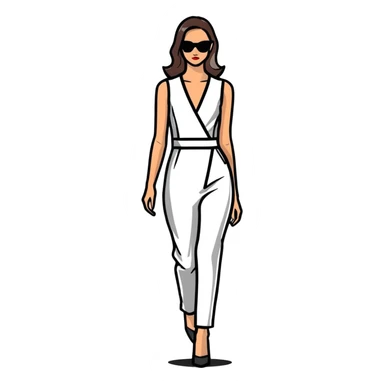 fashion runway model sticker